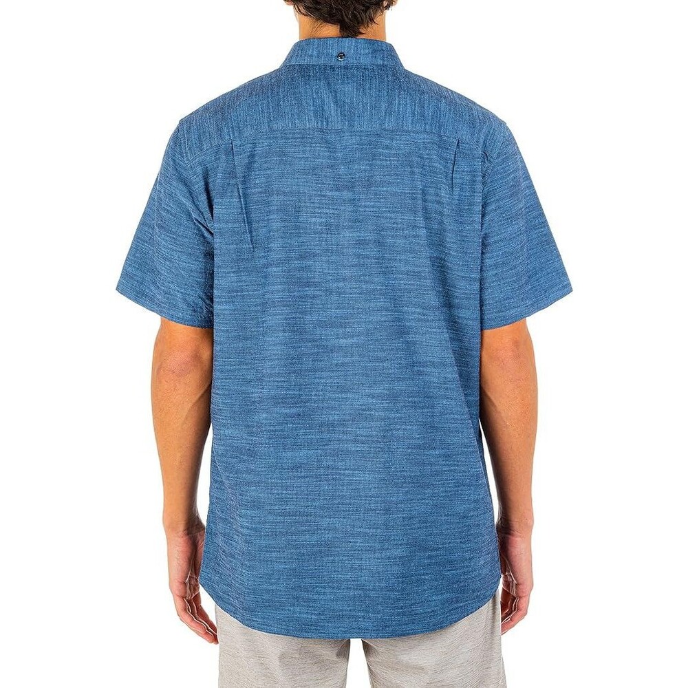 Hurley Men's One and Only Textured Short‎ Sleeve Button Up, Obsidian, XXL - Picture 2 of 5